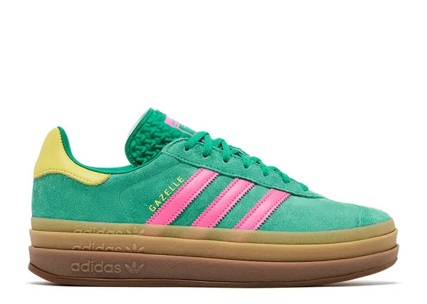 Adidas Gazelle Bold Court Green Lucid Pink Side