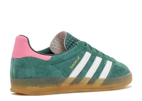 Adidas Gazelle Indoor Collegiate Green Lucid Pink Back
