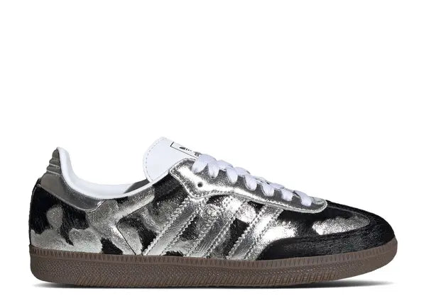 Adidas Samba OG Black Pony Hair Silver Metallic