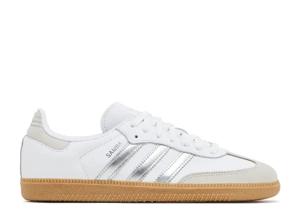 Adidas Samba OG White Silver Metallic Grey Side