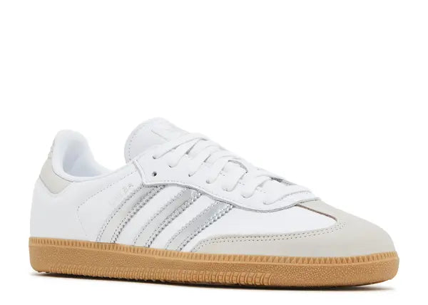 Adidas Samba OG White Silver Metallic Grey Front