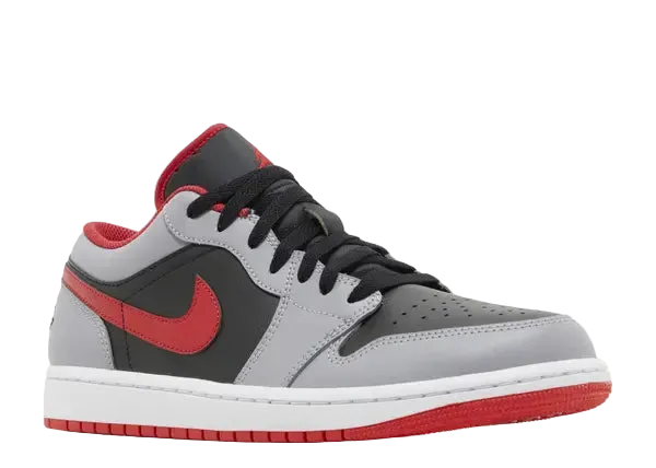 Jordan 1 Low Black Light Smoke Grey Gym Red Front
