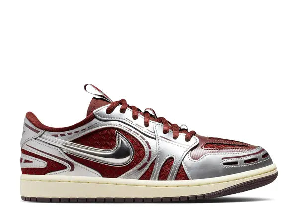 Jordan 1 Low Method of Make V3 Dark Team Red Metallic Silver