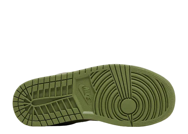 Jordan 1 Low SE Brown Kelp Sky Light Olive Bottom