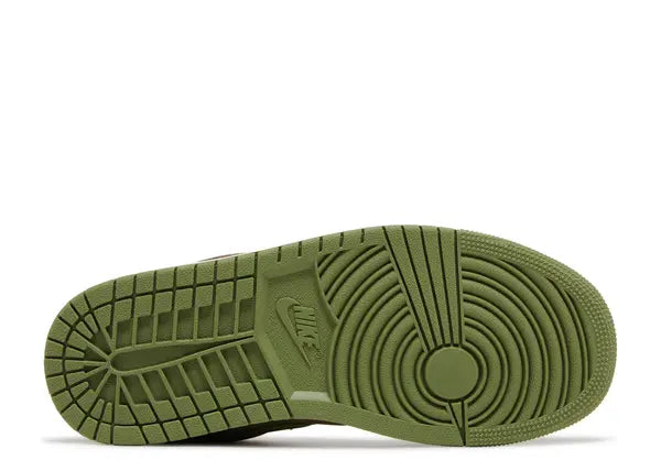 Jordan 1 Low SE Brown Kelp Sky Light Olive Bottom