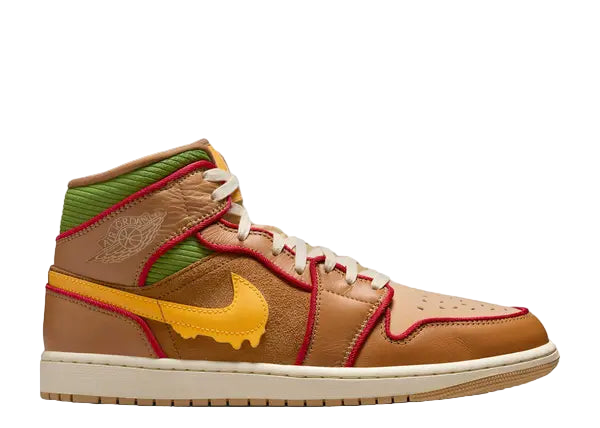 Jordan 1 Mid SE Cheeseburger