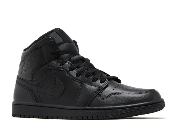 Jordan 1 Mid Triple Black Front