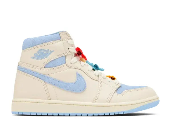 Jordan 1 Retro High OG Pale Ivory Psychic Blue Side