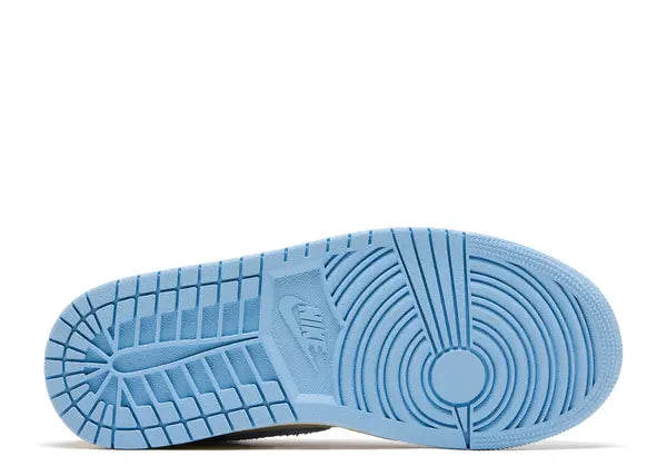 Jordan 1 Retro High OG Pale Ivory Psychic Blue Bottom