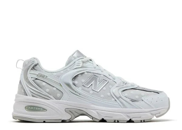 New Balance 530 Silver Metallic Polka Dots Side