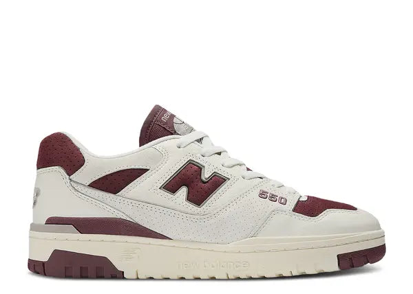 New Balance 550 Sea Salt Classic Crimson