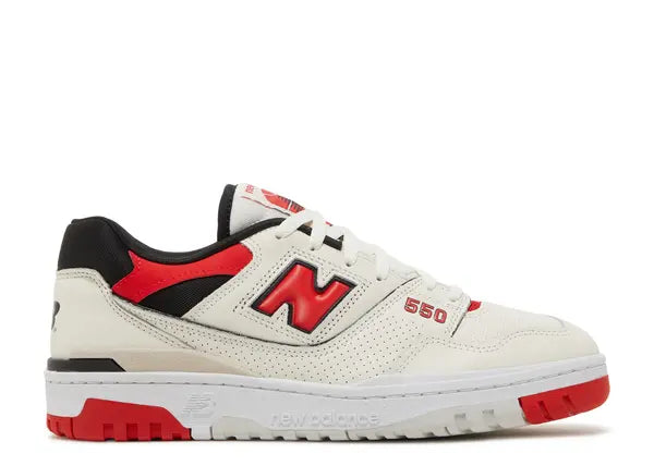 New Balance 550 Sea Salt True Red Side