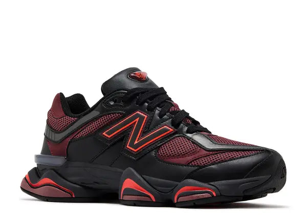 New Balance 9060 Black Washed Burgundy Front