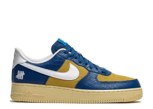 Nike Air Force 1 Low SP Undefeated 5 On It Blue Yellow Croc Side