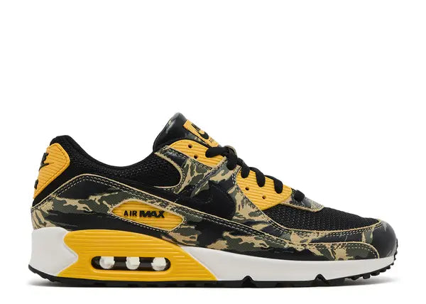 Nike Air Max 90 Premium Black University Gold Camo Side