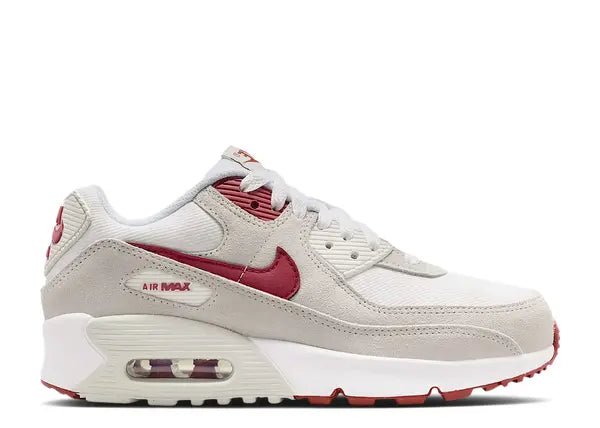Nike Air Max 90 SE White Light Bone Crimson (GS)