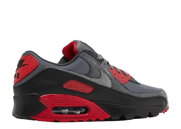 Nike Air Max 90 Smoke Grey Fire Red Back