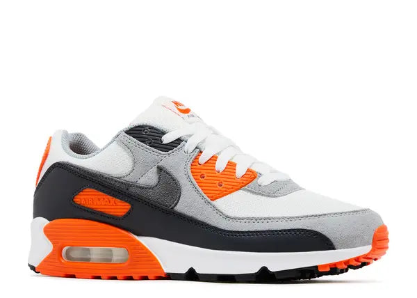 Nike Air Max 90 Summit White Safety Orange Dark Smoke Grey Smoke Grey Front