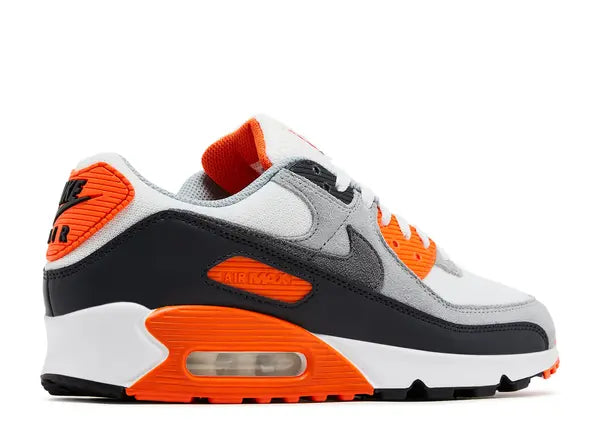 Nike Air Max 90 Summit White Safety Orange Dark Smoke Grey Smoke Grey Back