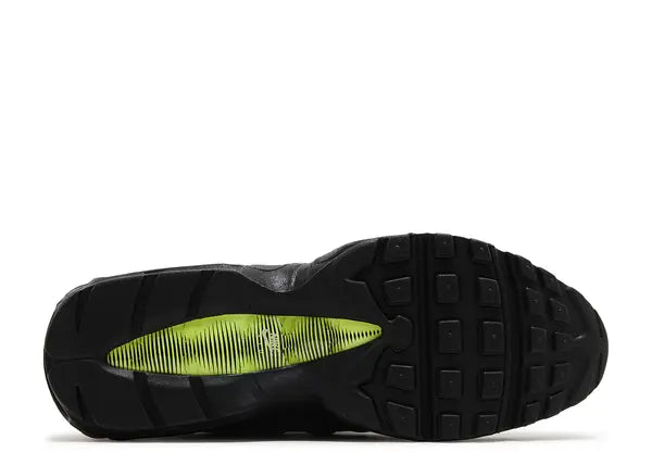 Nike Air Max 95 Retro Logo Black Grey Volt Bottom