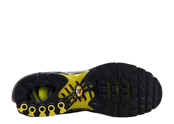 Nike Air Max Plus Black Opti Yellow Bottom