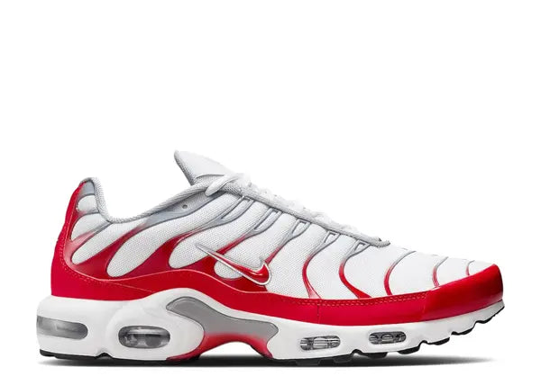 Nike Air Max Plus White University Red Wolf Grey