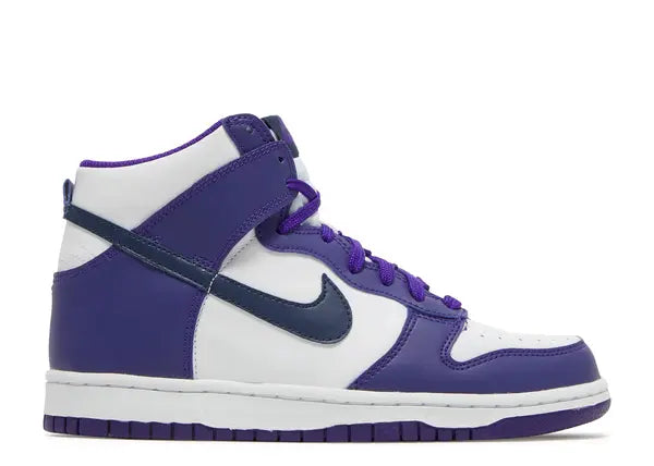 Nike Dunk High Electro Purple Midnight Navy (GS) Side