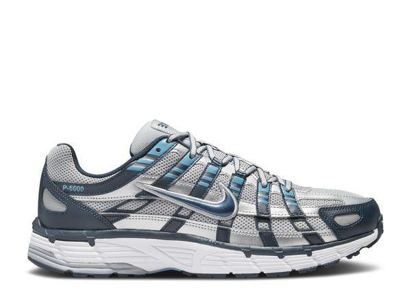 Nike P-6000 Armory Navy Flat Silver Side
