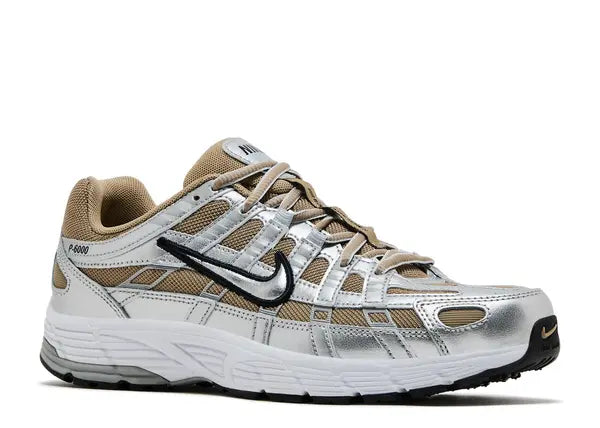 Nike P-6000 Khaki Metallic Silver Front