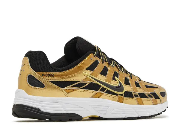 Nike P-6000 Metallic Gold Infinite Gold White Black Back