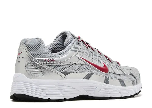 Nike P-6000 Metallic Silver Cool Red (GS) Back