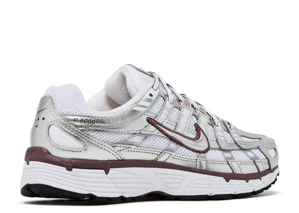 Nike P-6000 White Metallic Silver Tattoo Back