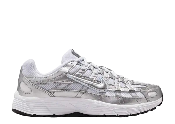 Nike P-6000 White Metallic Silver (GS)