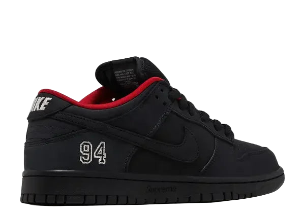 Nike SB Dunk Low Supreme 94 Black Back