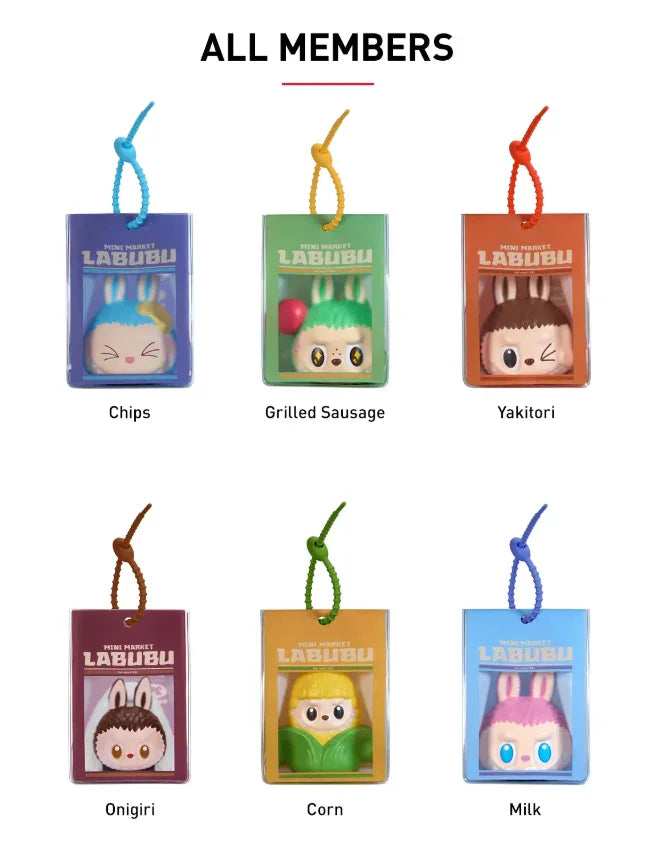 Pop Mart Labubu The Monsters Wacky Squishy Charm Case (6 Blind Box)