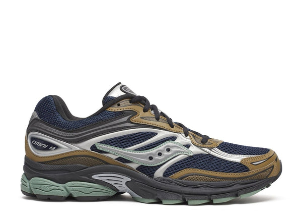 Saucony ProGrid Omni 9 Tomorrow, Meet Yesterday Pack Brown Navy