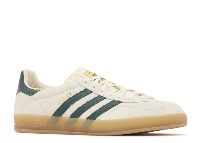Adidas Gazelle Indoor Cream White Collegiate Green Gum Front