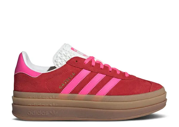 Adidas Gazelle Bold Collegiate Red Lucid Pink Side
