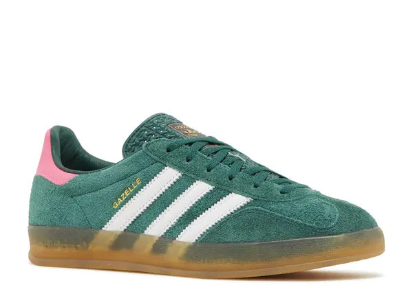 Adidas Gazelle Indoor Collegiate Green Lucid Pink Front