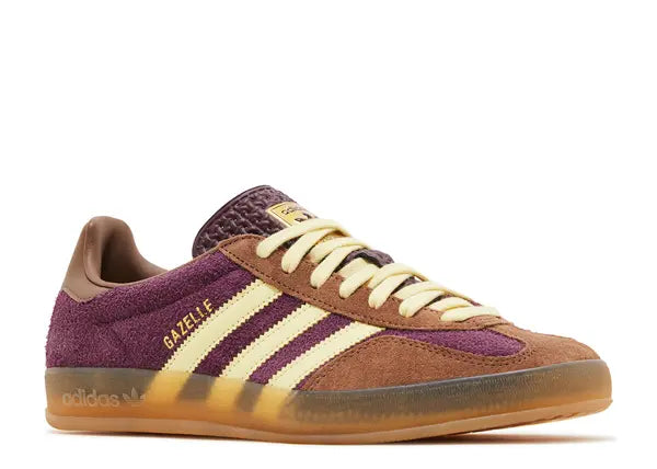 Adidas Gazelle Indoor Maroon Almost Yellow Front