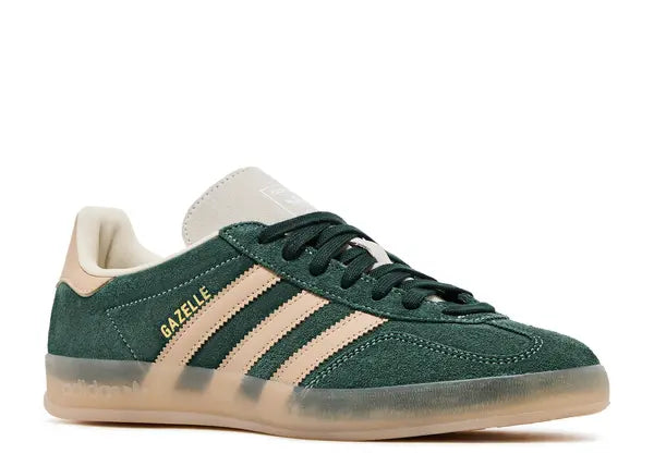 Adidas Gazelle Indoor Shadow Green Warm Sandstone Front