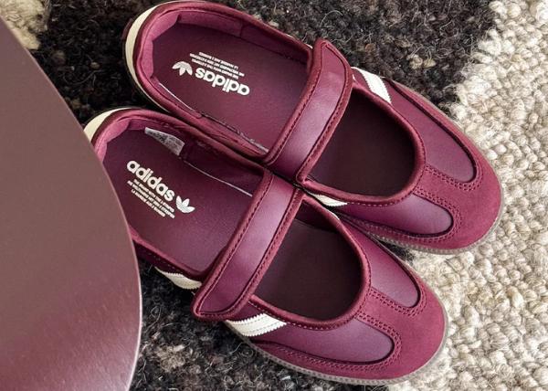 Adidas Samba Jane Maroon Cream White Outfit