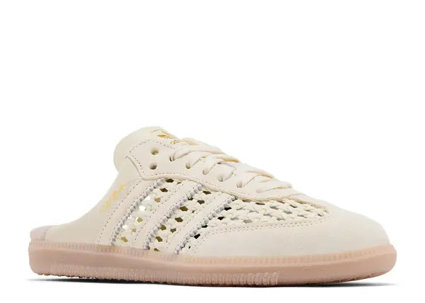 Adidas Samba Mule Woven Basketweave Cream White Front