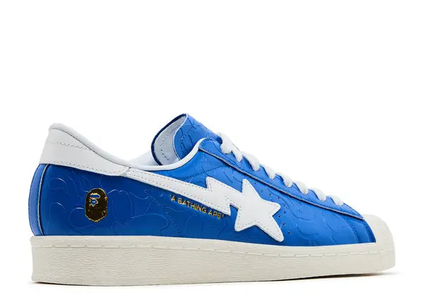 Adidas Superstar Vintage Bape Blue White Back