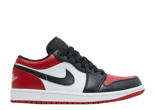 Jordan 1 Low Bred Toe Side