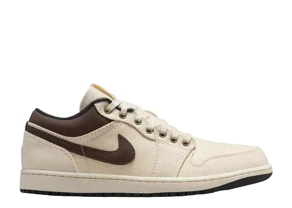 Jordan 1 Low Premium Pale Ivory Off Noir Baroque Brown