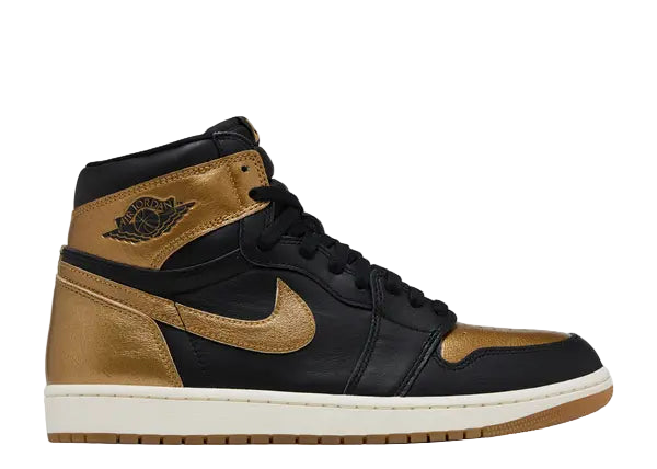 Jordan 1 Retro High OG Black Metallic Gold Side