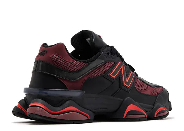 New Balance 9060 Black Washed Burgundy Back