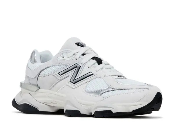 New Balance 9060 White Black Metallic Silver Front