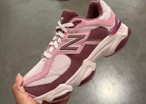 New Balance 9060 Pink Granite Washed Burgundy (GS) Outfit